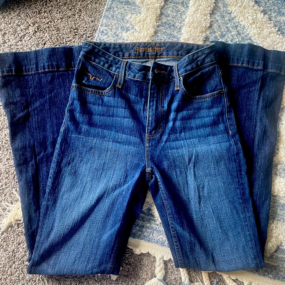 Kimes Ranch Women's Dark Blue Flare Jeans